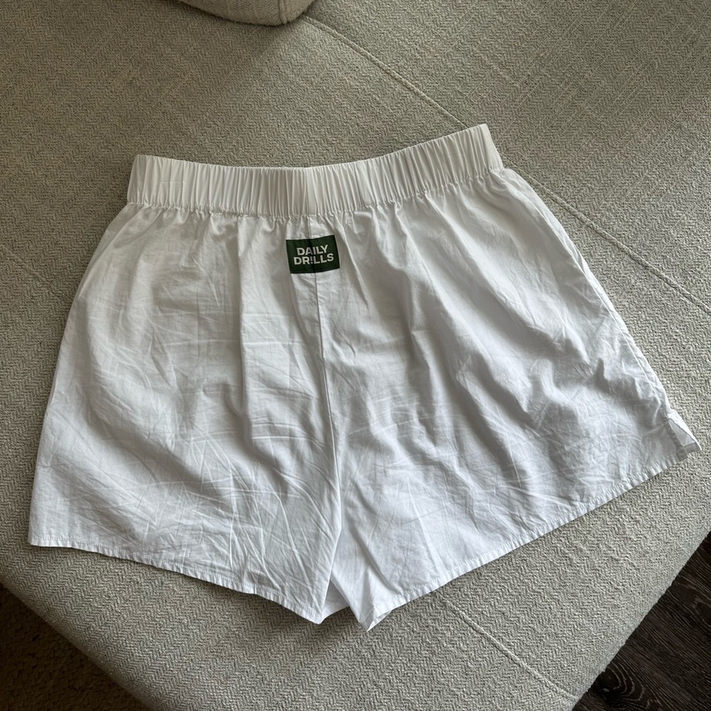 Daily Drills White High Waist Shorts
